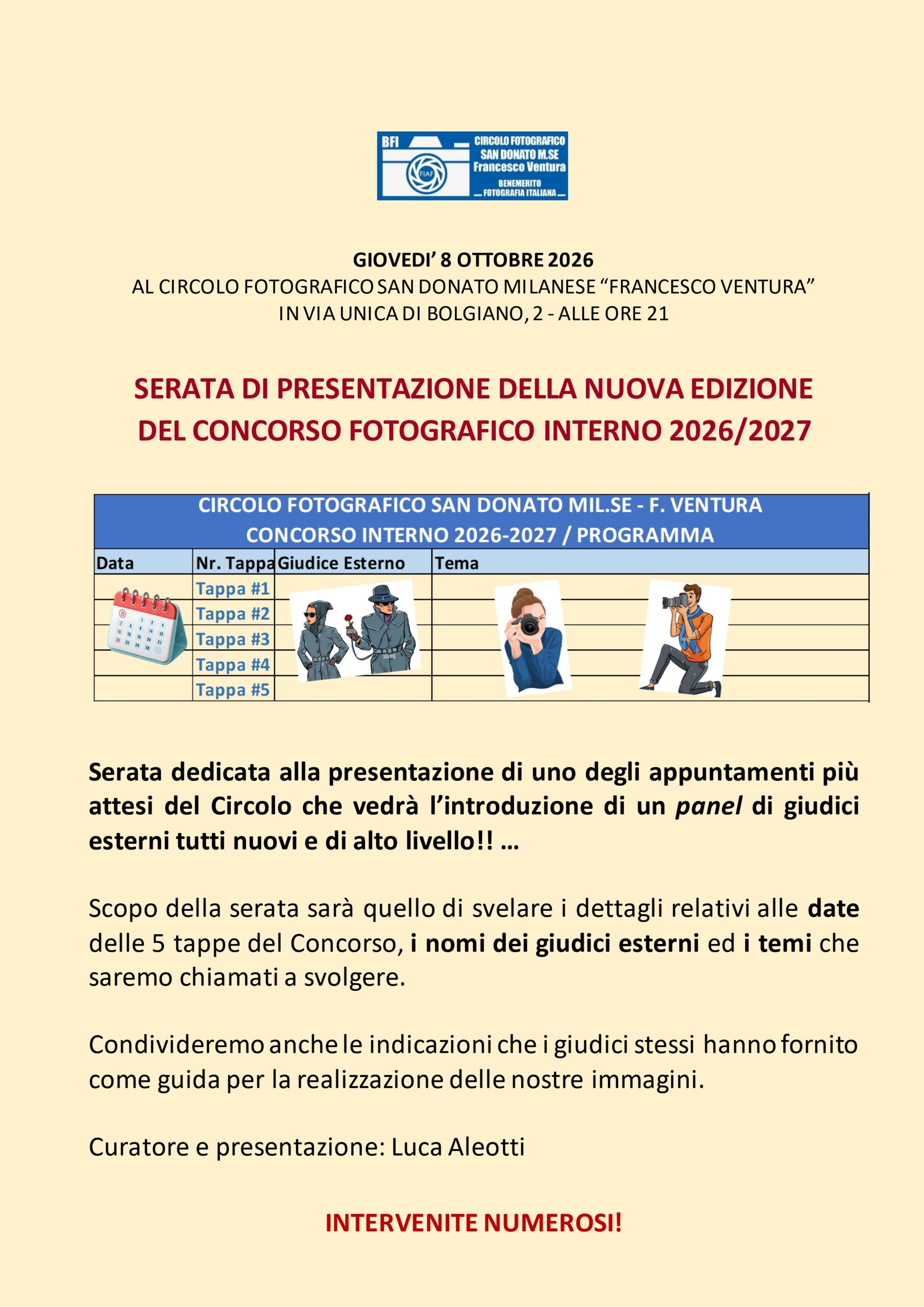 Locandina serata 2026-10-8 (Presentazione Concorso Interno)